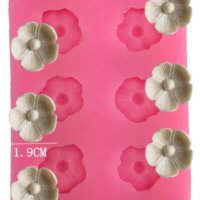 6 цветчета Вишнев цвят силиконов молд форма фондан украса декор торта, снимка 2 - Форми - 33408122