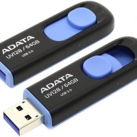 USB Fash Memory 64GB USB3.0 A-DATA UV128 черна Флаш Памет, снимка 1 - USB Flash памети - 20794121
