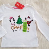 Детска Коледна блуза 18-24 месеца, снимка 4 - Бебешки блузки - 43493554