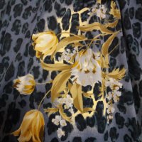 Тъмносиня рокля в леопардов принт с цветя 2ХЛ/3ХЛ/4ХЛ размер, снимка 9 - Рокли - 40539073