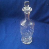 Кристална бутилка с тапа за алкохол, концентрат и пепелник, снимка 1 - Други - 36819614