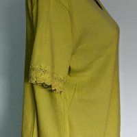 Памучна блуза тип туника с дантела "Canda" by C&A / голям размер, снимка 3 - Туники - 26571778