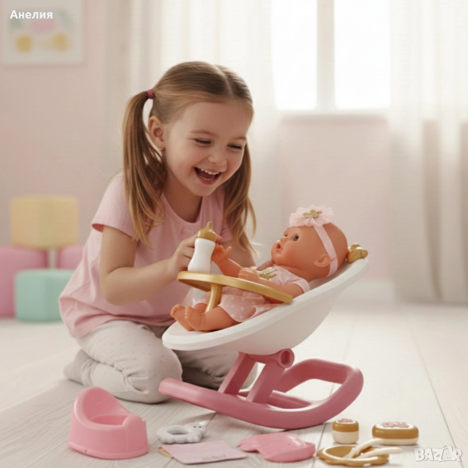 Кукла 2в1 с 13 аксесоара – Перфектен коледен подарък за малки принцеси, снимка 1