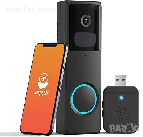  WiFi видео звънец съвместим със смартфон Dzees, снимка 1