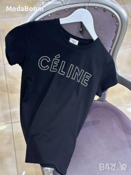 Дамска Черна тениска Celine кодVL114R, снимка 1