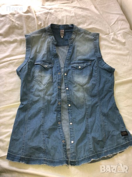 G-star Дамска оригинална дънкова риза без ръкави, снимка 1