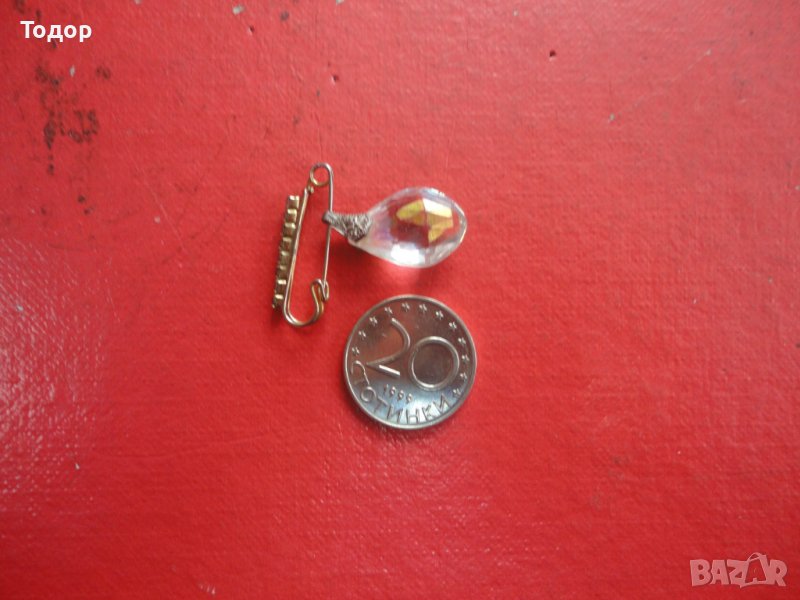 Сребърен медальон с брошка , снимка 1