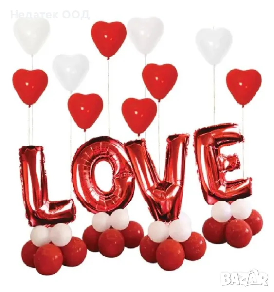 Парти балони за Свети Валентин, ​​46 бр., снимка 1