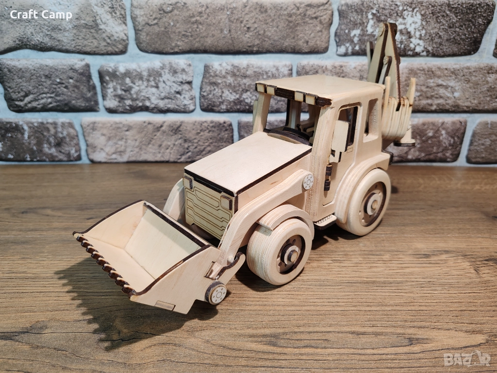 Дървен модел на Багер – Craft Camp, снимка 1