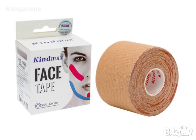 Кинезио тейп лента за лице Kindmax 5 см. * 5 м., снимка 1