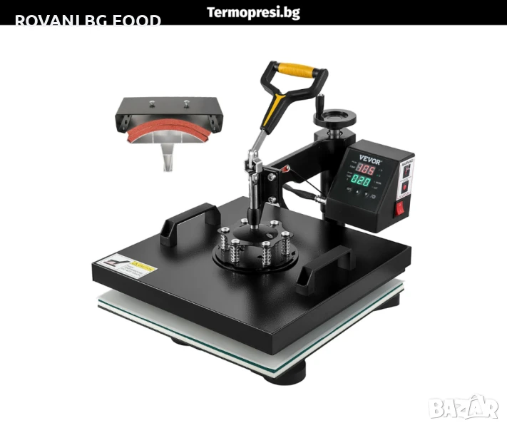 Комбинирана Термопреса 2 в 1 VEVOR (38×38см) за Тениски, Шапки, снимка 1