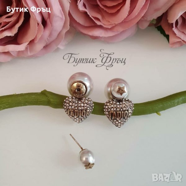 Обеци кристали dior, снимка 1