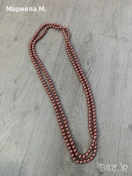 Дълго колие от изкуствени перли, снимка 1