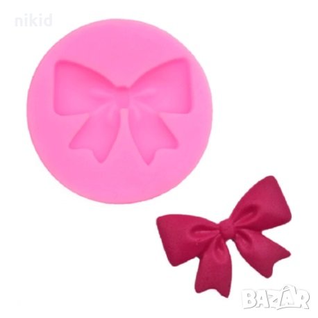 Нежна панделка силиконов молд форма за фондан шоколад торта гипс украса декор, снимка 1