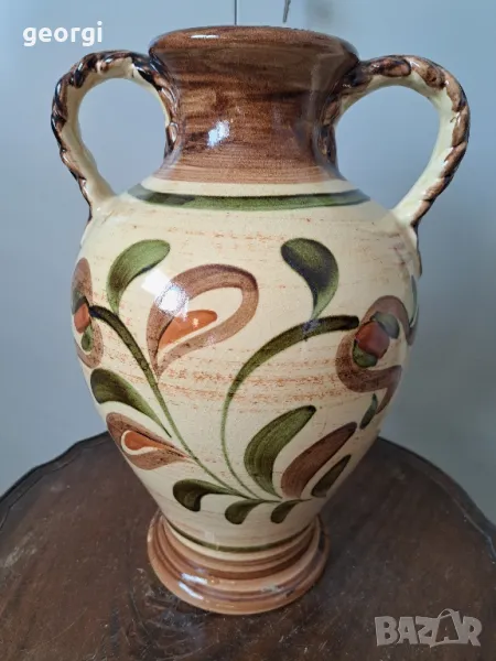 голяма немска керамична кана, ваза, снимка 1
