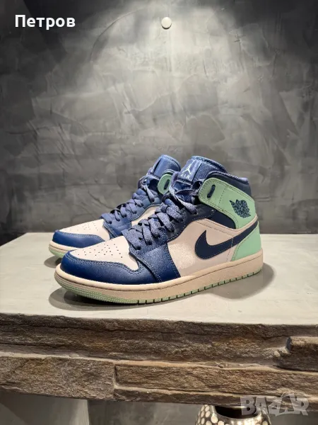 КАТО ЧИСТО НОВИ Jordan 1, 42 -  Blue Mint, снимка 1