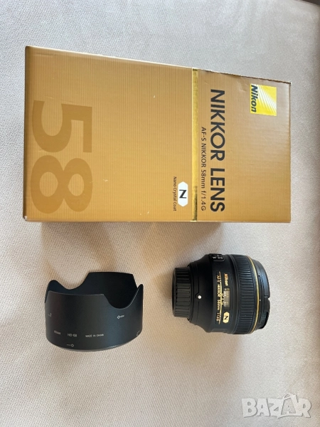 AF-S NIKKOR 58mm f/1.4G обектив DSLR Nikon FX, снимка 1