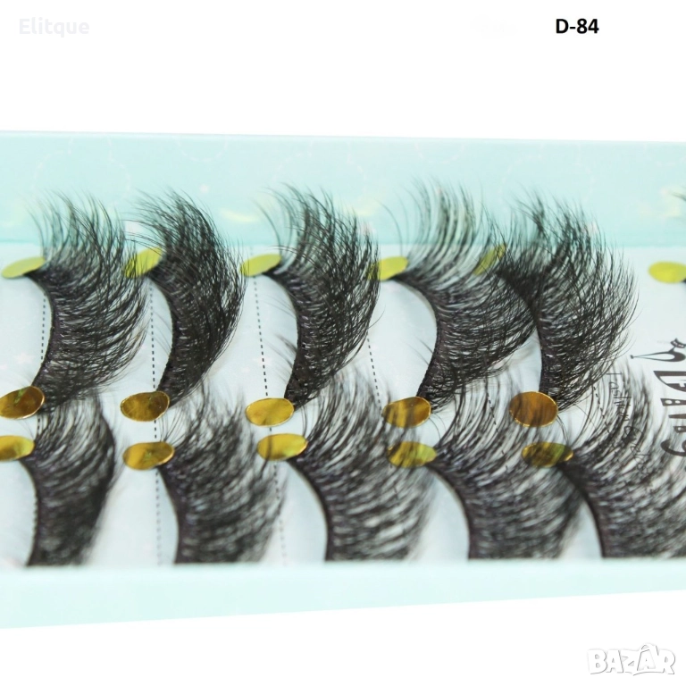 Комплект от 10 бр. 3D изкуствени мигли ръчна изработка HZS351, снимка 1