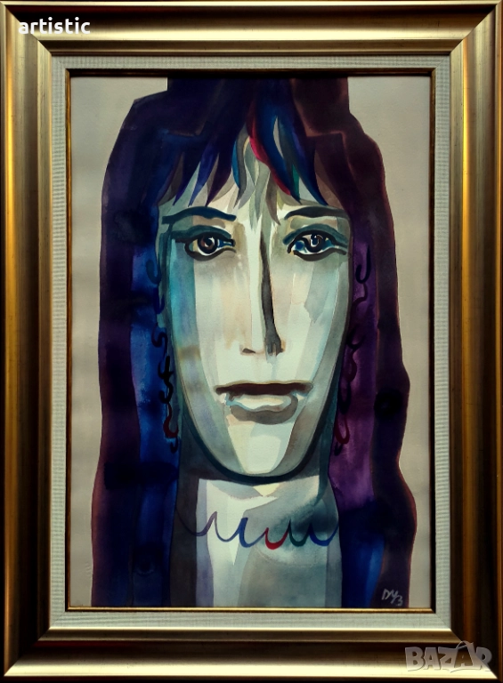 Дечко Узунов, живописен портрет из цикъл "Българка", снимка 1