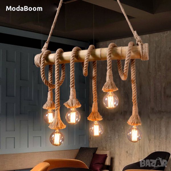 🌟Бамбукова електрическа висяща лампа🌟, снимка 1