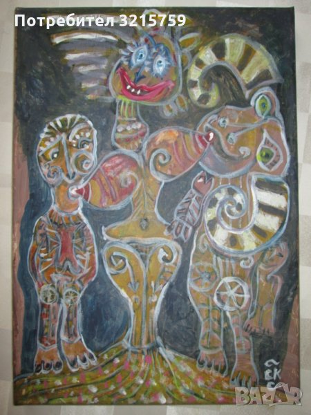 Картина масло, платно, Ставри Калинов,подписана,36х26см., снимка 1