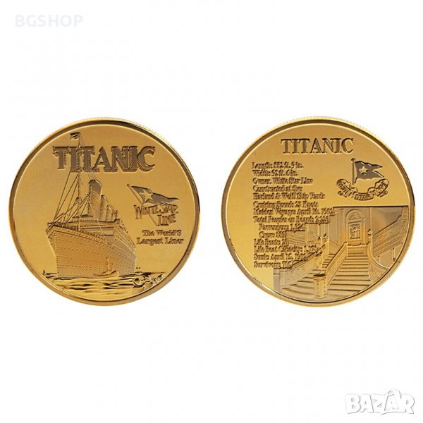 Титаник монета / Titanic coin - Gold, снимка 1