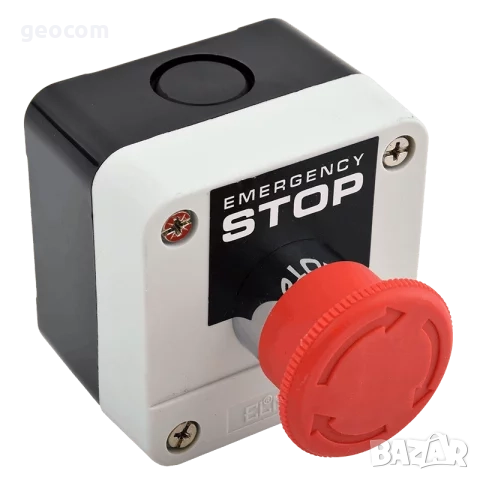 АВАРИЕН БУТОН EL1-B174 1НЗ IP44 ЧЕРВЕН, снимка 1