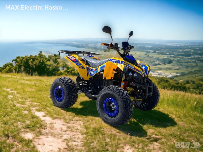 НОВО Електрическо ATV MaxMotors Grizzly SPORT 1500W/60V/20Ah YELLOW/BLUE, снимка 1