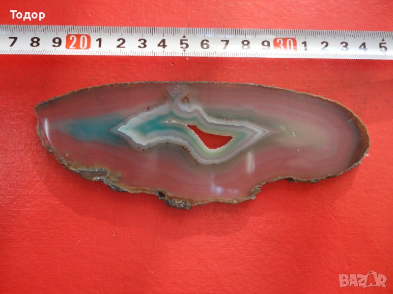 Полиран минерал ахат халцедон 5 , снимка 1