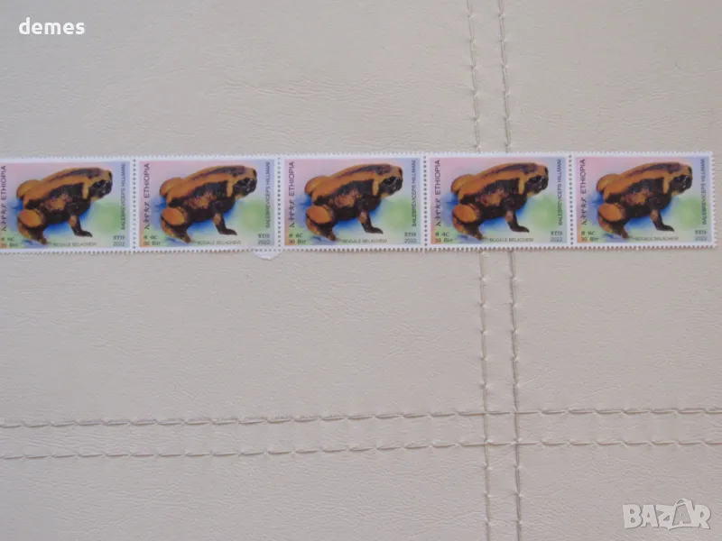Марки Жаби, 5 броя, Етиопия, минт, 2022, снимка 1