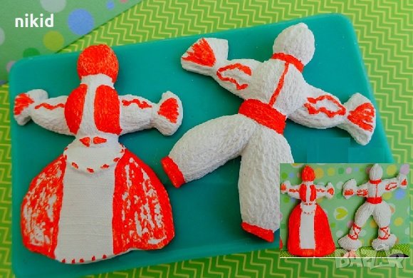 мартеница с Пижо и Пенда силиконов молд декорация украса фондан торта гипс, снимка 1