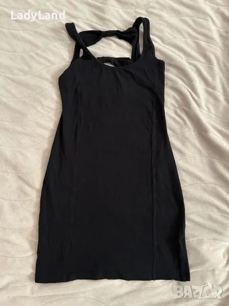 Черна рокля с панделки на гърба , снимка 1