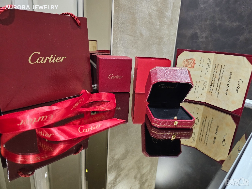 CARTIER Пълен Комплект Кутия и Сертификат за Колие, снимка 1