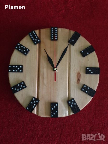 Стенен часовник от ланперия ръчна изработка, снимка 1