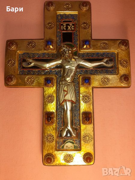 Кръст - Емайл - Morató - Исус Христос, снимка 1