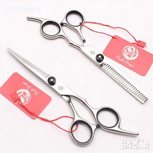 Комплект  фризьорски  ножици- основна и филажна, снимка 1