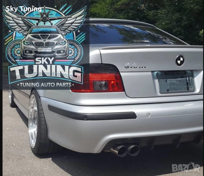 Дифузьор за Бмв Е39 Добавка за задна броня / BMW E39 Difuser М броня, снимка 1
