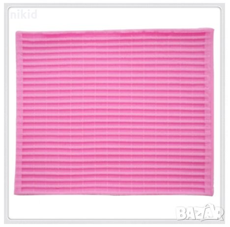 ситни редове правоъгълни мрежа решетка текстура силиконов молд форма фондан шоколад , снимка 1