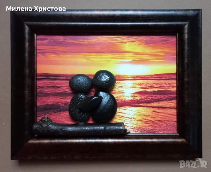 Подарък за Свети Валентин с морски камъчета , снимка 1