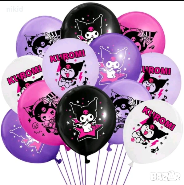 Kuromi Куроми Обикновен надуваем латекс латексов балон парти, снимка 1
