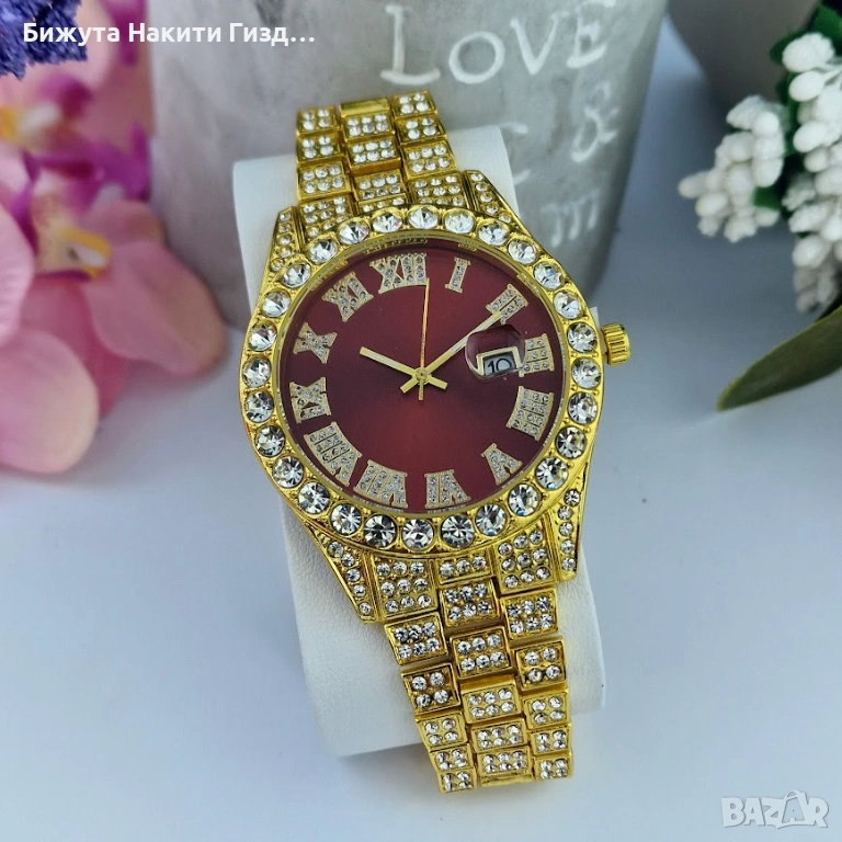 Дамски часовник с кристали Royal Gold Watch | 3 цвята, снимка 1