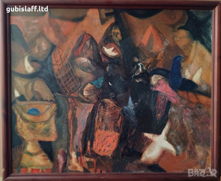 Картина "Капани и птици", худ. Десислава Денева, снимка 1