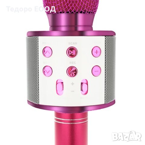 Детски караоке микрофон розов с много забавни функции, снимка 3 - Музикални играчки - 43900530