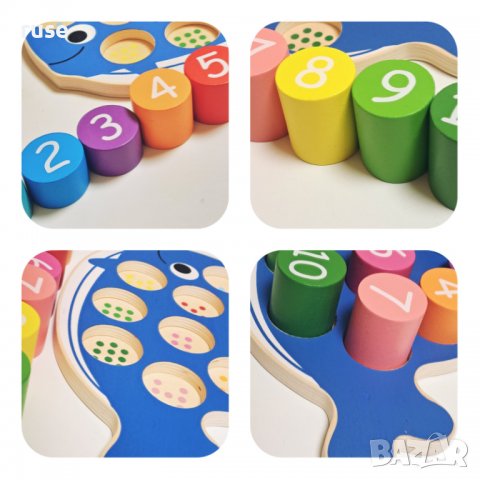 НОВИ! Дървен сортер Кит с цифри числа кубчета, снимка 5 - Образователни игри - 40210669