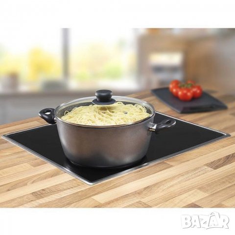 Голяма тенджера със стъклен капак обем 7л Ø 28см STONELINE Германия, снимка 3 - Съдове за готвене - 39671437