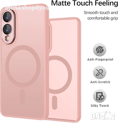 Матов MAGSAFE Кейс за Samsung Galaxy S25 EDGE , снимка 4 - Калъфи, кейсове - 51854685