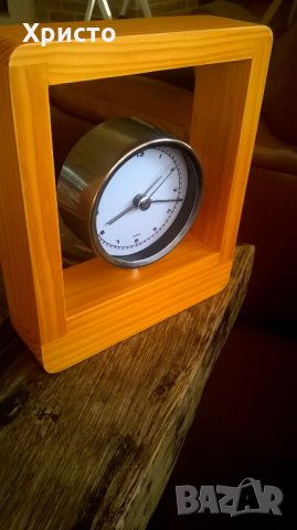 часовник за бюро луксозен дървен с будилник, Германия Бремен уникат, снимка 3 - Други - 16888395