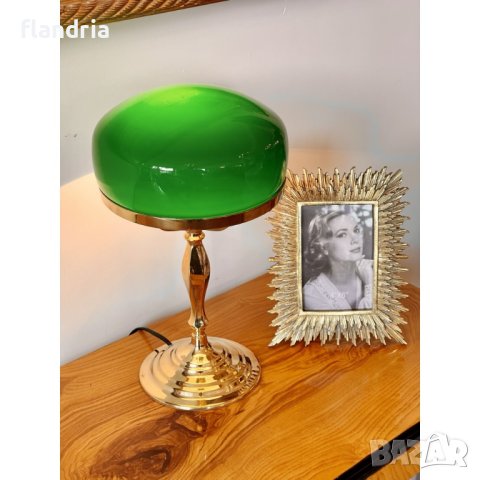 Настолна лампа "Кабинет" (зелена), снимка 3 - Настолни лампи - 44114326