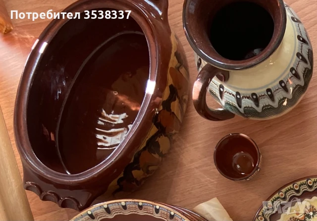 Битова керамика троянска шарка, битови чинии, купичка, снимка 5 - Сервизи - 40568758