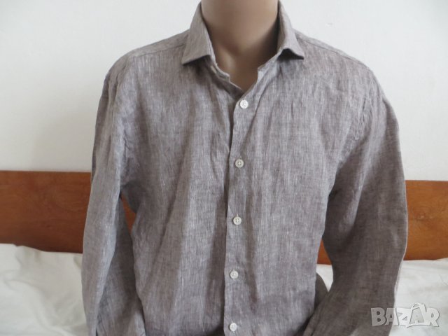 Мъжка риза с дълъг ръкав от лен Dutch Dandies, снимка 1 - Ризи - 37119087